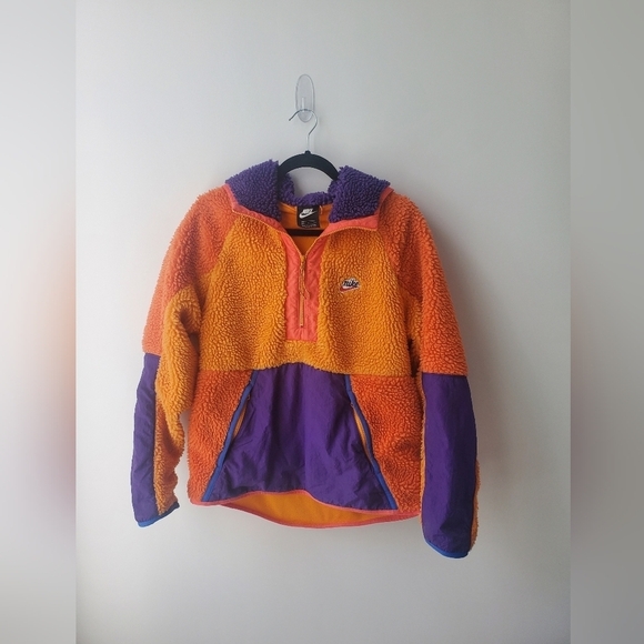 Retro Nike Half-Zip Heritage Fleece Hoodie Sweatshirt Men's S - Picture 3 of 14